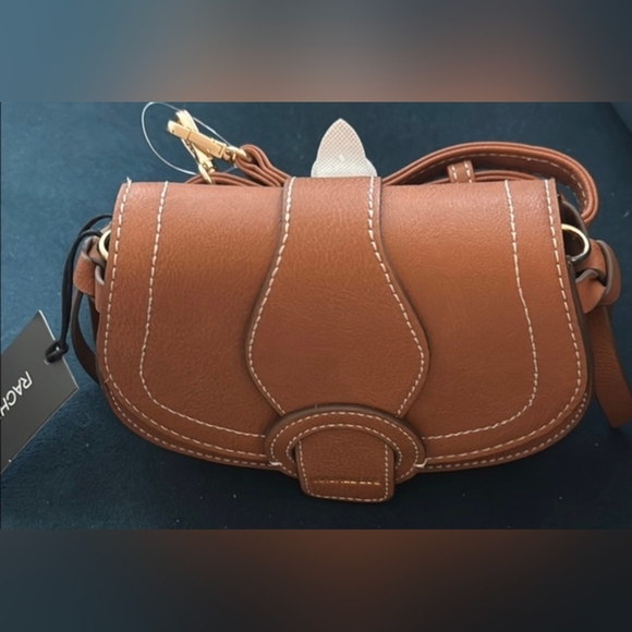 Rachel ZOE Brown Leather Crossbody Bag - Picture 2 of 4